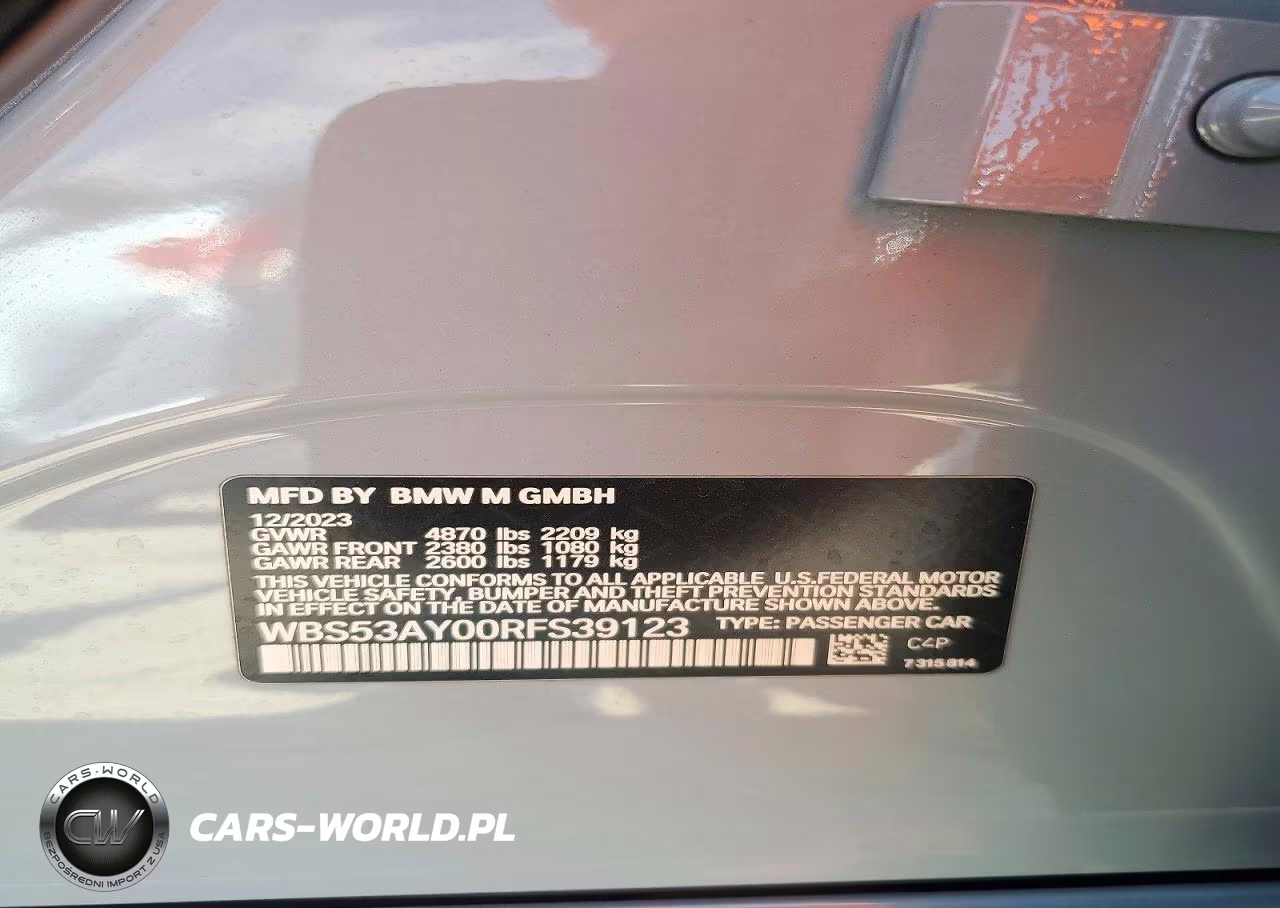 2024 BMW M3 VIN:WBS53AY00RFS3912X - 12