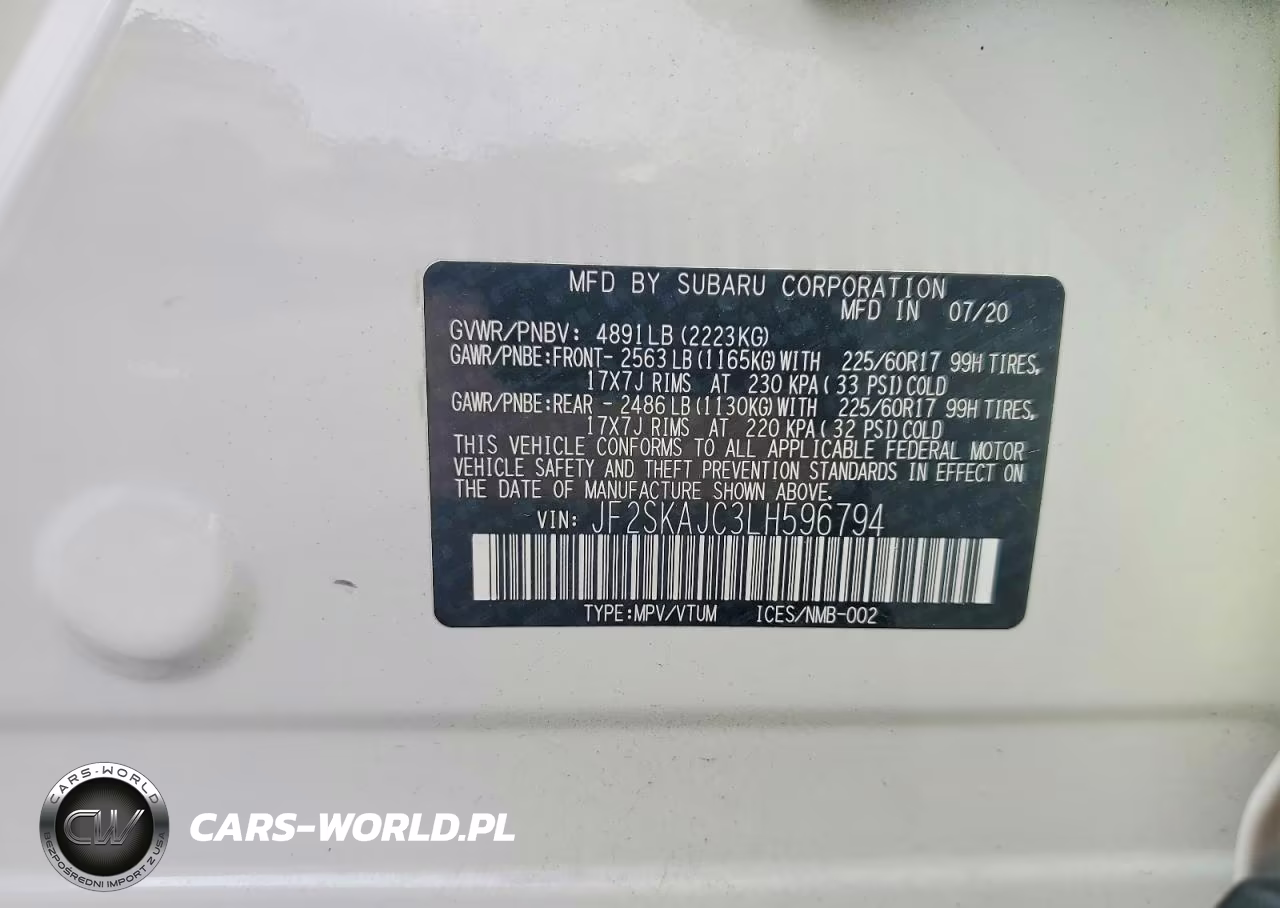 2020 Subaru Forester Premium VIN:JF2SKAJC3LH596794 - 12