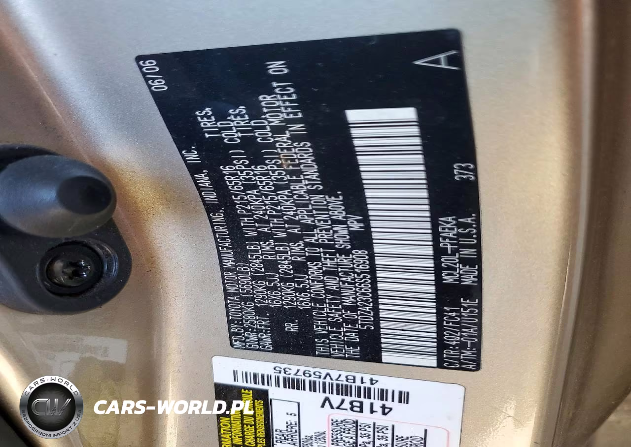 2006 Toyota Sienna Le 7 Passenger VIN:5TDZA23C66S516908 - 13
