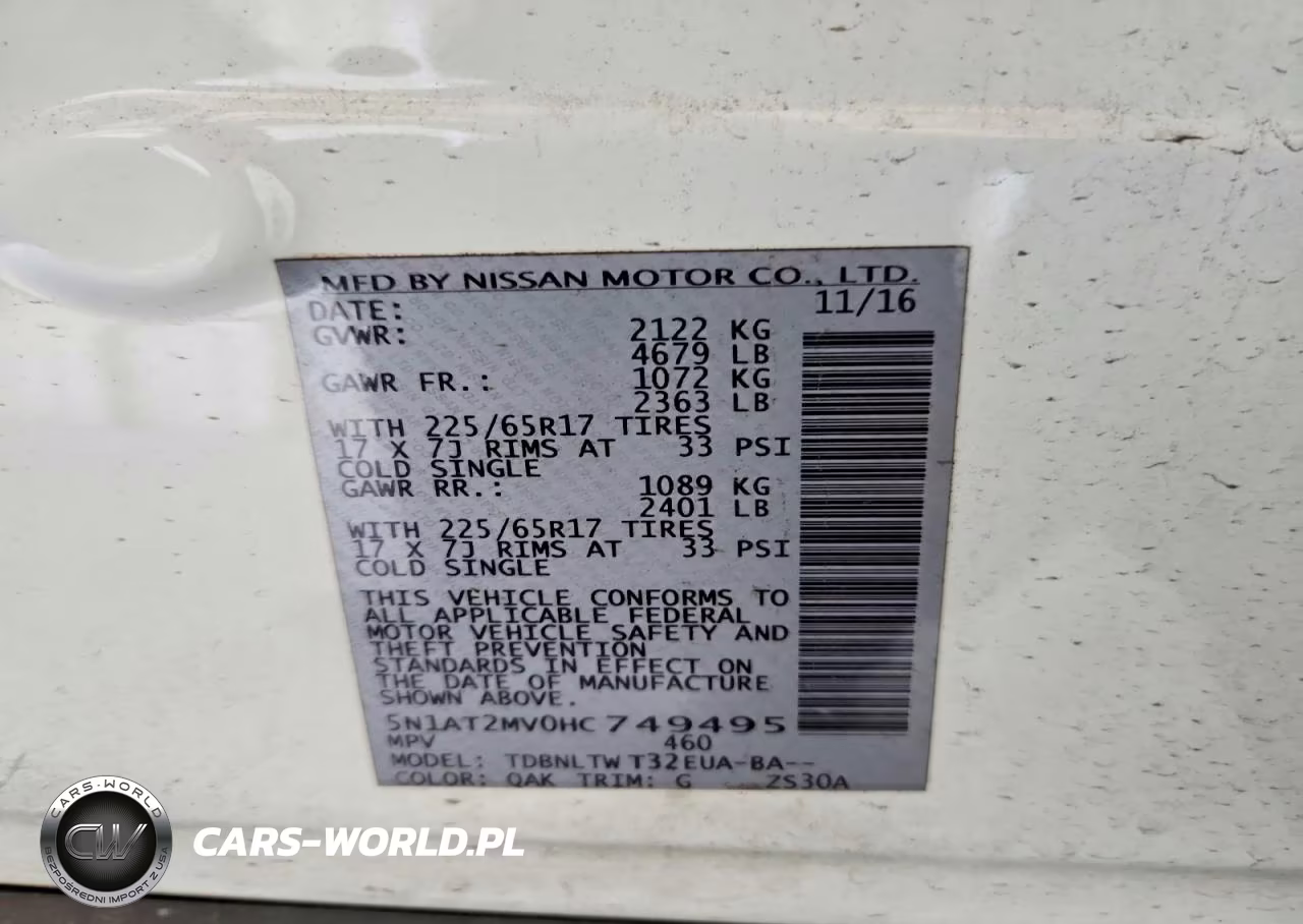 2017 Nissan Rogue Sv VIN:5N1AT2MV0HC749495 - 13
