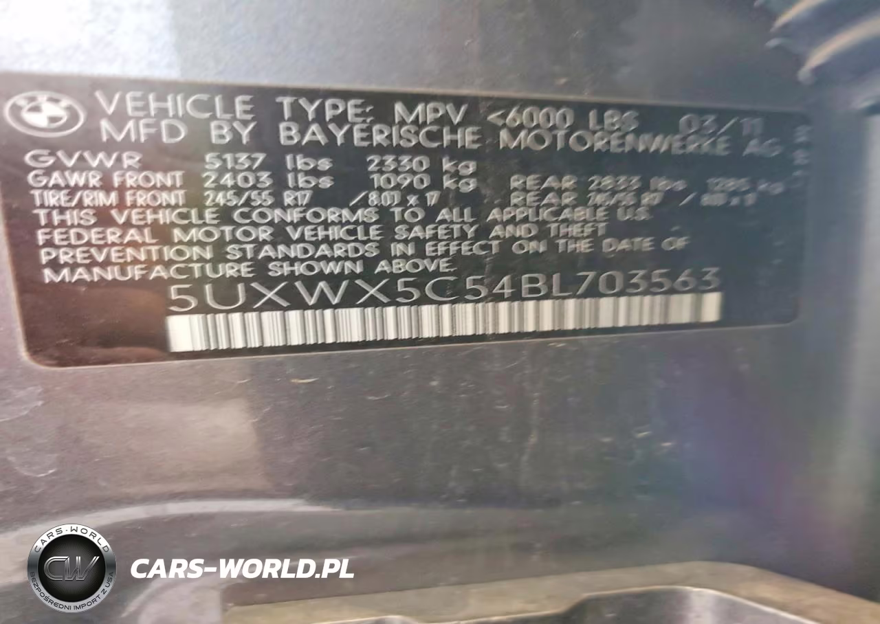 2011 BMW X3 xDrive28I VIN:5UXWX5C54BL703563 - 12