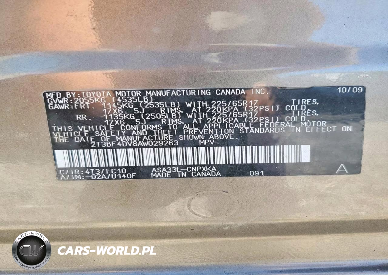 2010 Toyota Rav4 Base VIN:2T3BF4DV8AW029263 - 14