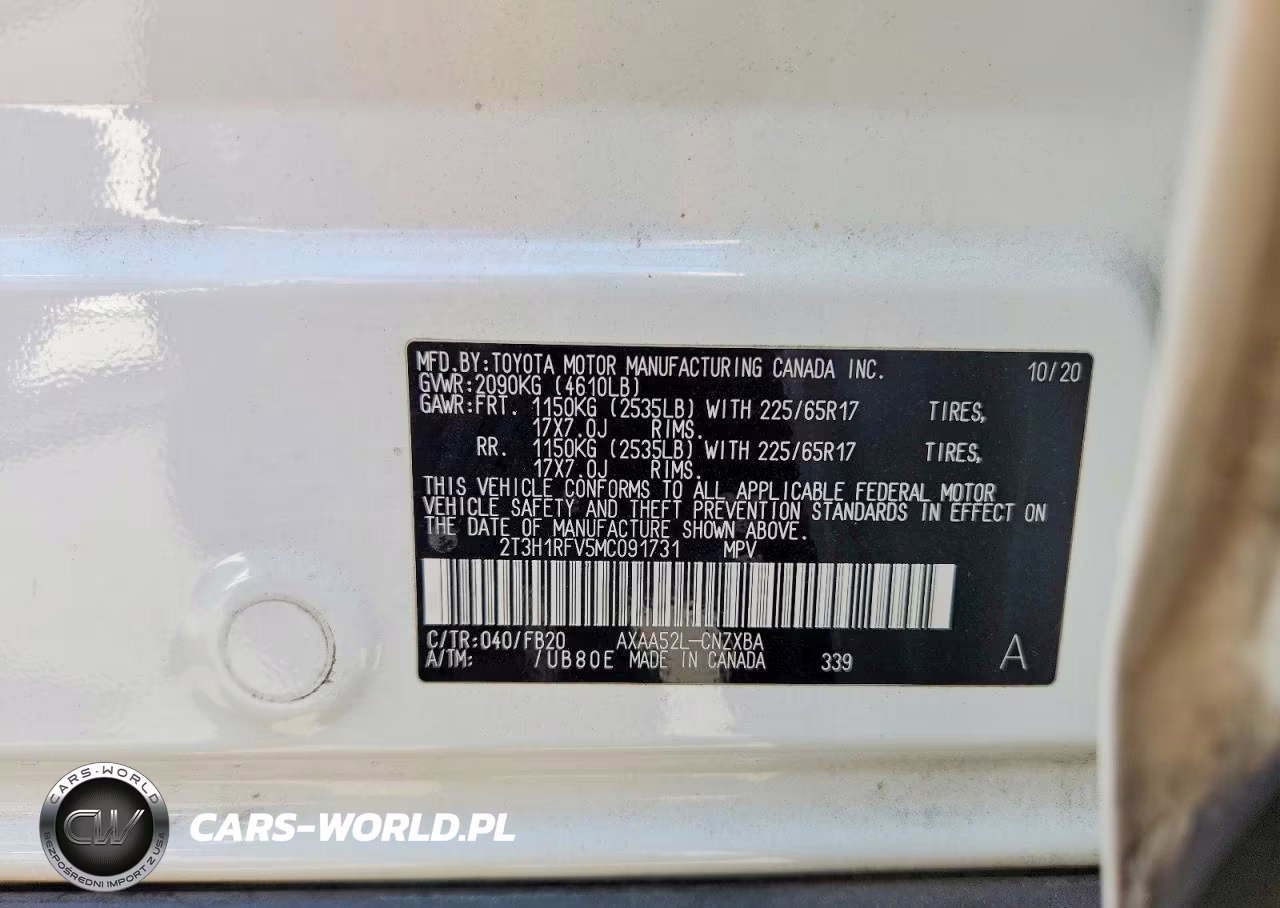2021 Toyota Rav4 Le VIN:2T3H1RFV5MC091731 - 13