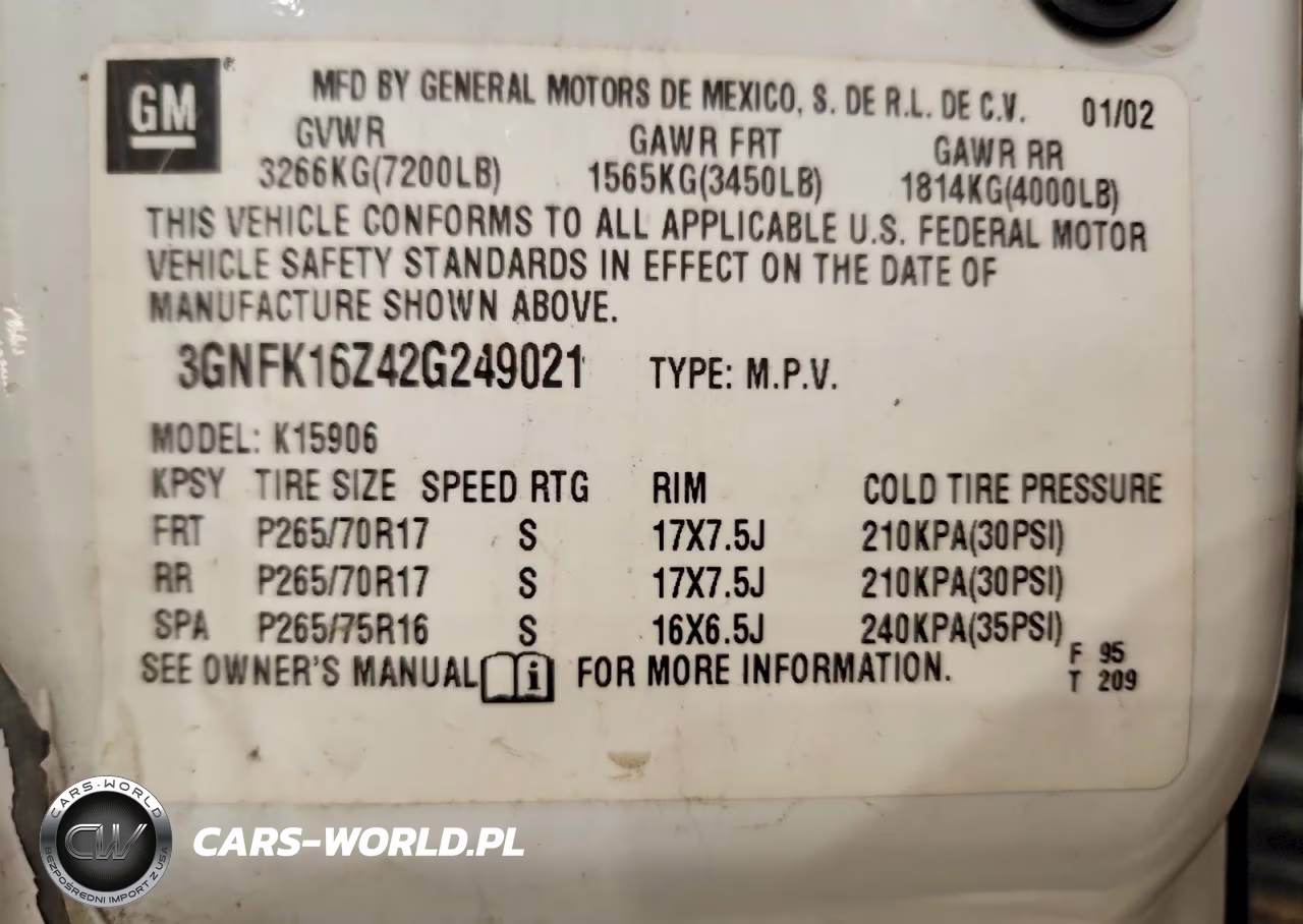 2002 Chevrolet Suburban K1500 VIN:3GNFK16Z42G249021 - 13