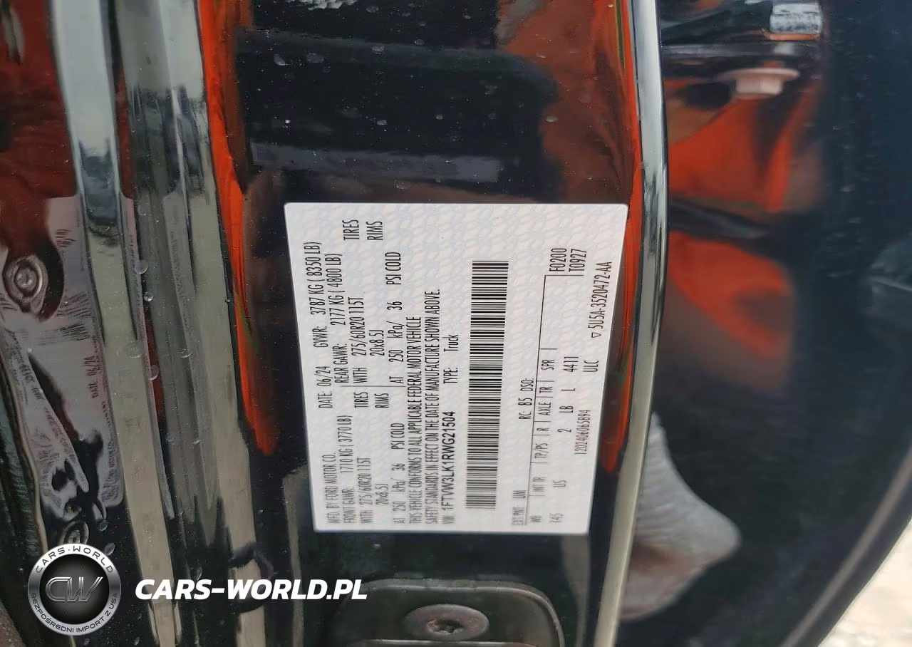 2024 Ford F150 Lightning Xlt VIN:1FTVW3LK1RWG21504 - 12