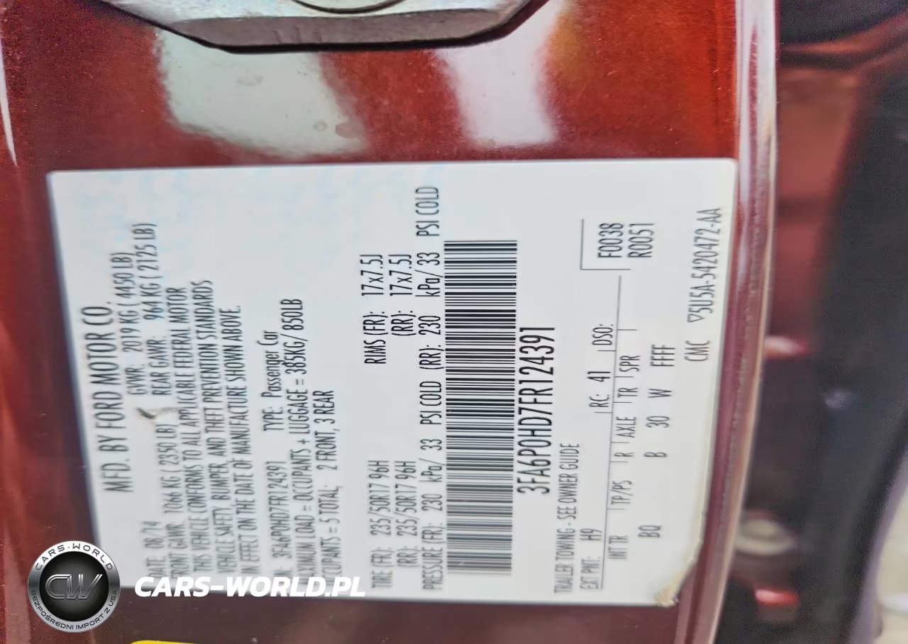 2015 Ford Fusion Se VIN:3FA6P0HD7FR124391 - 12