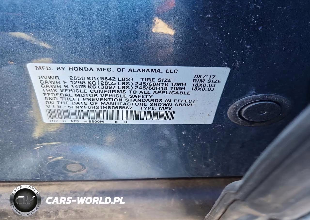 2017 Honda Pilot Ex VIN:5FNYF6H31HB065567 - 14