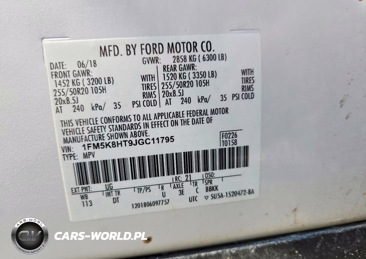 2018 Ford Explorer Platinum VIN:1FM5K8HT9JGC11795 - 14