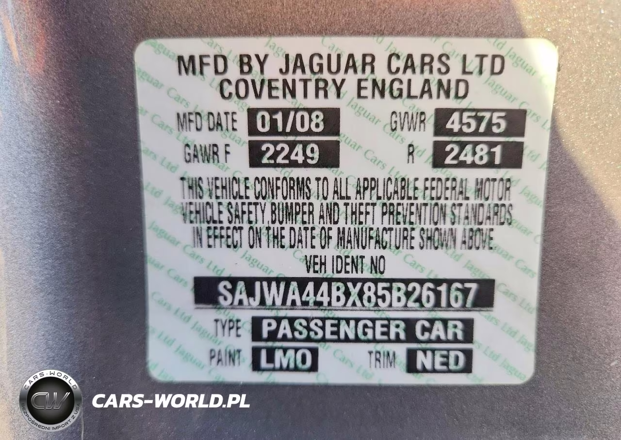 2008 Jaguar Xk VIN:SAJWA44BX85B26167 - 12