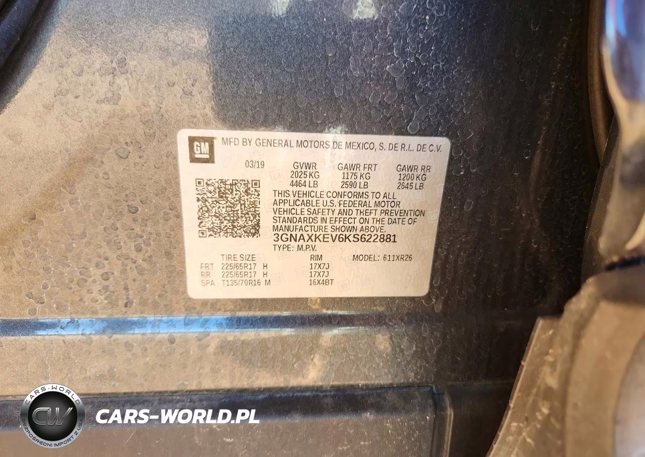 2019 Chevrolet Equinox Lt VIN:3GNAXKEV6KS622881 - 13