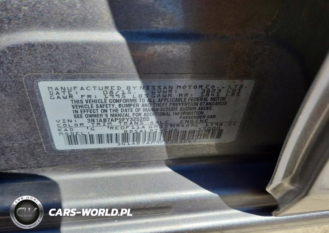 2015 Nissan Sentra Sv VIN:3N1AB7AP9FY325265 - 12
