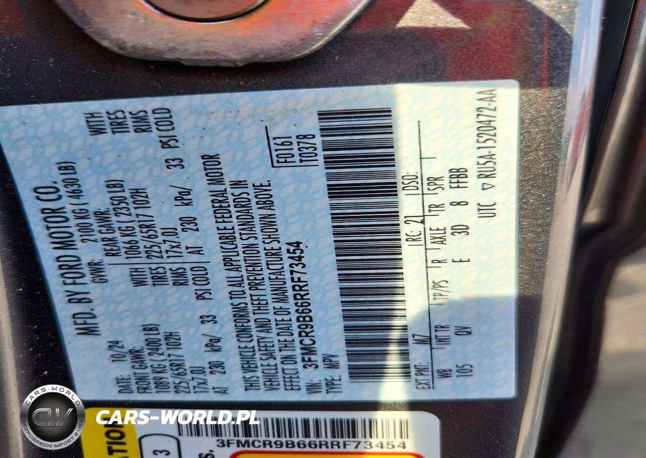 2024 Ford Bronco Sport Big Bend VIN:3FMCR9B66RRF73454 - 13