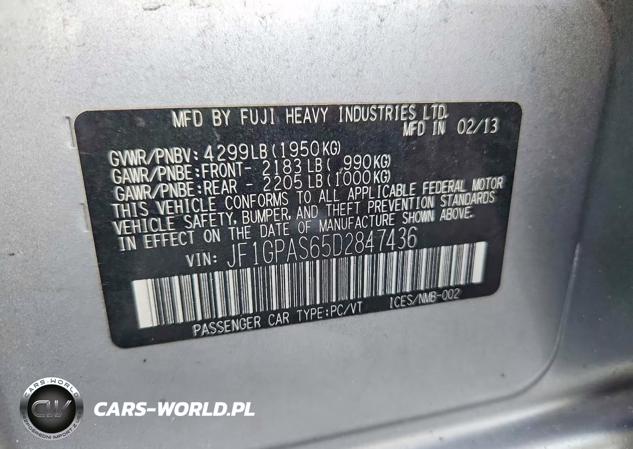 2013 Subaru Impreza Sport Limited VIN:JF1GPAS65D2847436 - 12