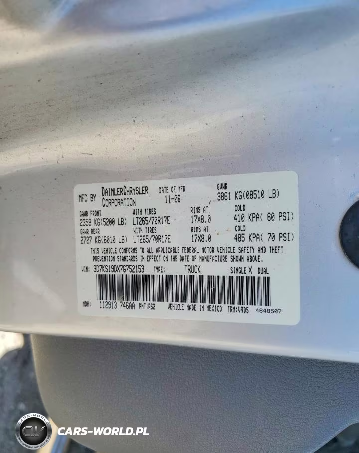 2007 Dodge Ram 1500 VIN:3D7KS19DX7G752153 - 12