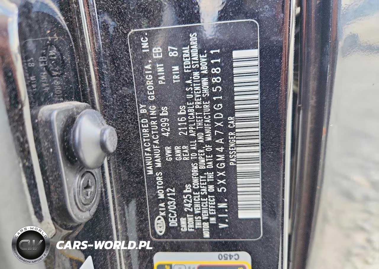 2013 Kia Optima Lx VIN:5XXGM4A7XDG158811 - 12