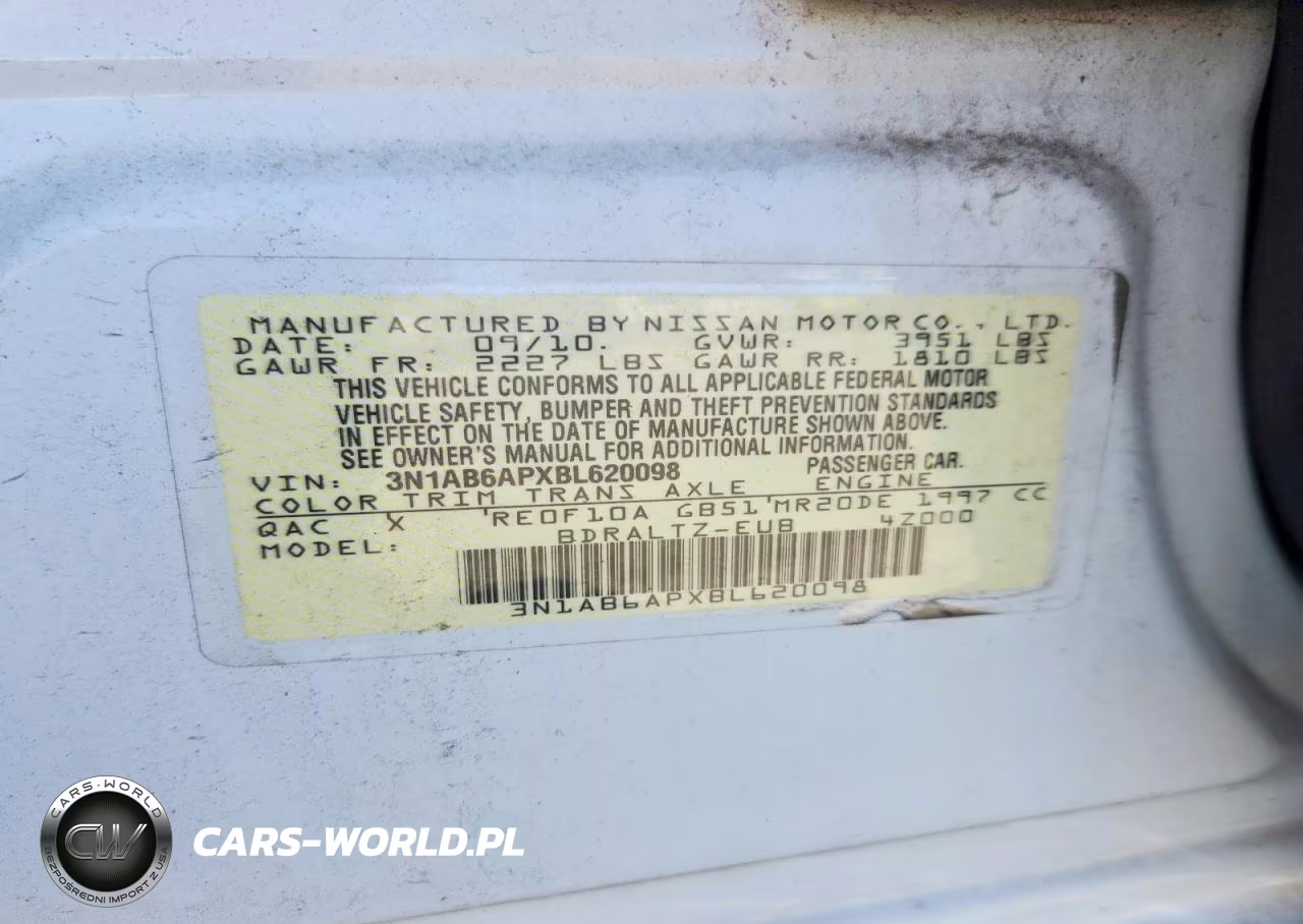 2011 Nissan Sentra 2.0 VIN:3N1AB6APXBL620098 - 12