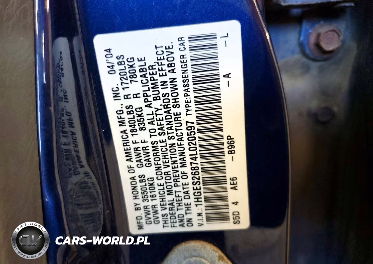 2004 Honda Civic Ex VIN:1HGES26874L020597 - 12