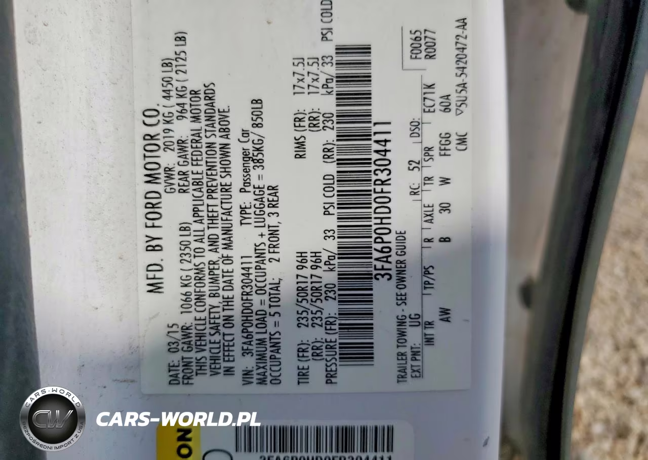 2015 Ford Fusion Se VIN:3FA6P0HD0FR304411 - 12