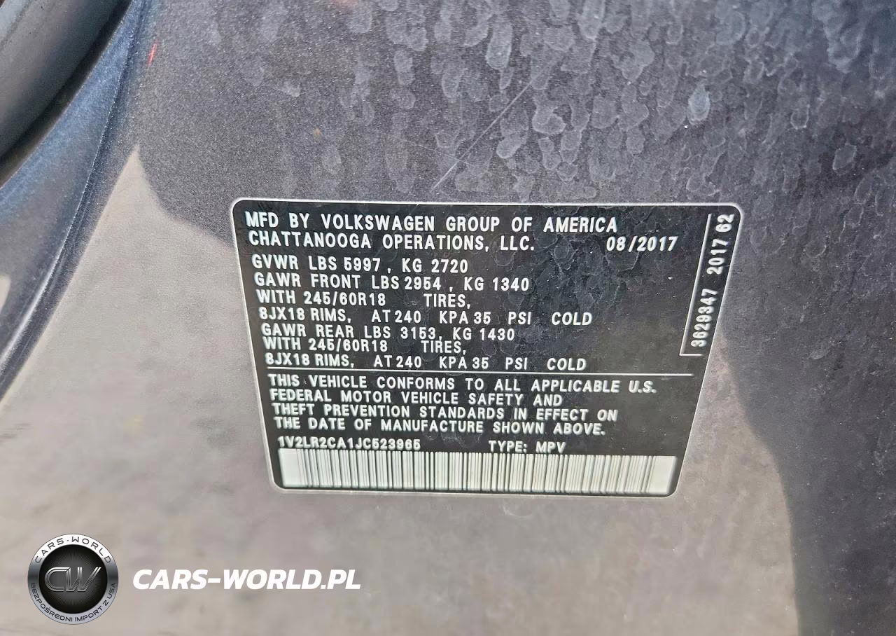 2018 Volkswagen Atlas Se VIN:1V2LR2CA1JC523965 - 12