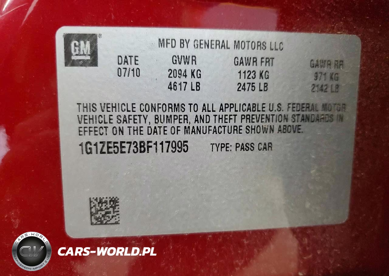 2011 Chev Tahoe VIN:1G1ZE5E73BF117995 - 12