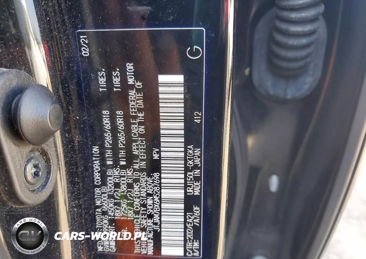 2021 Lexus Gx 460 Premium VIN:JTJAM7BX6M5287698 - 13