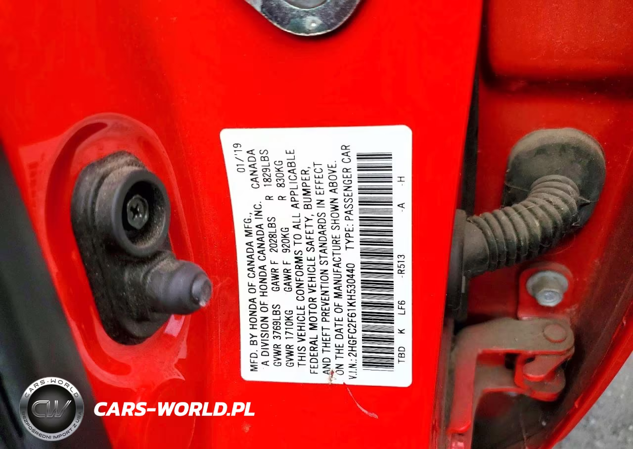 2019 Honda Civic Lx VIN:2HGFC2F61KH530440 - 12