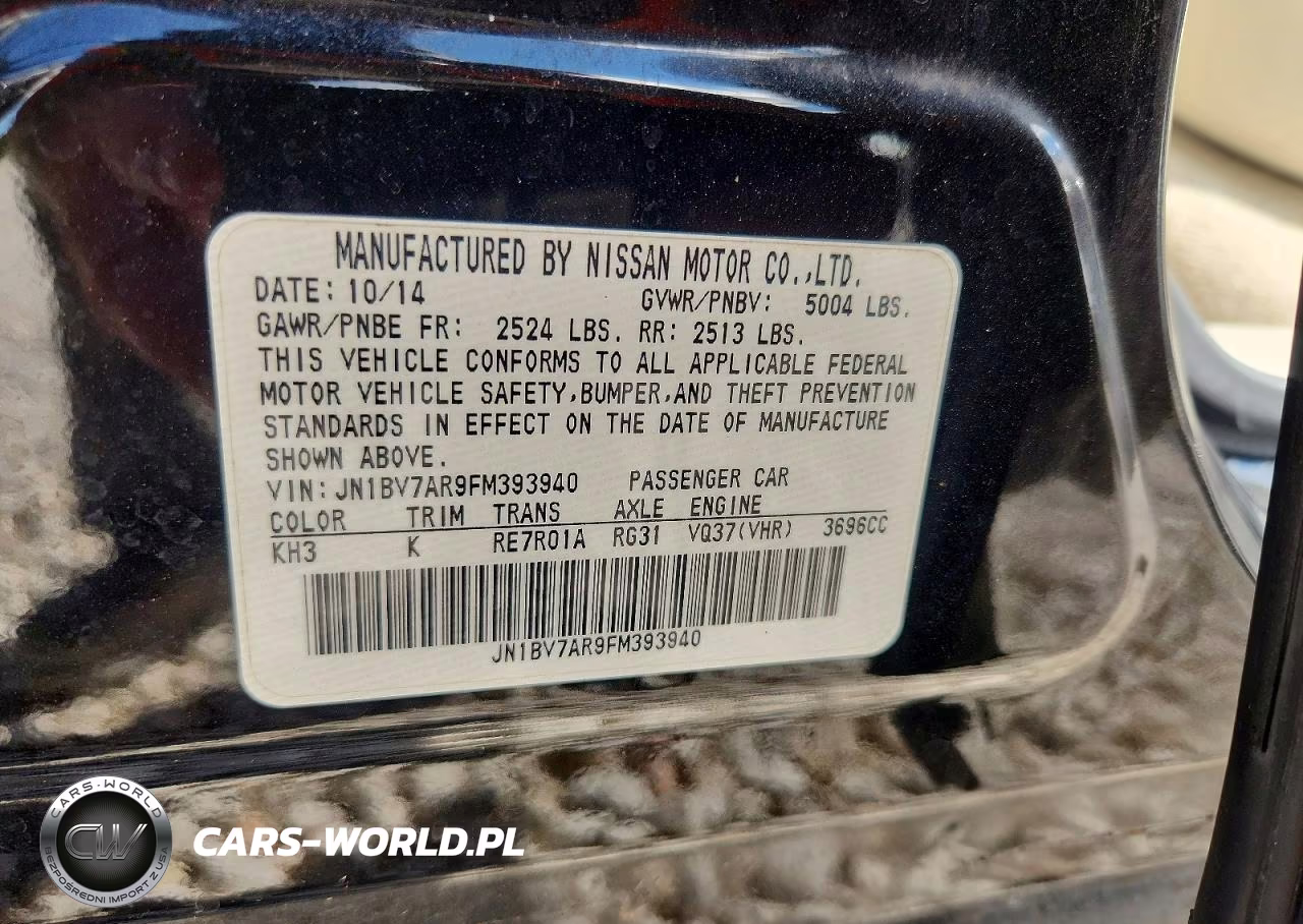 2015 Infiniti Q50 Sport VIN:JN1BV7AR9FM393940 - 13