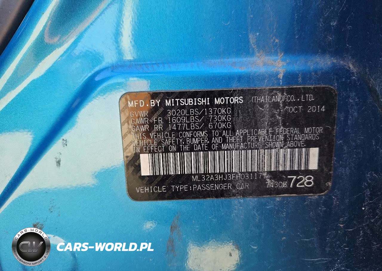 2015 Mitsubishi Mirage De VIN:ML32A3HJ3FH031177 - 12