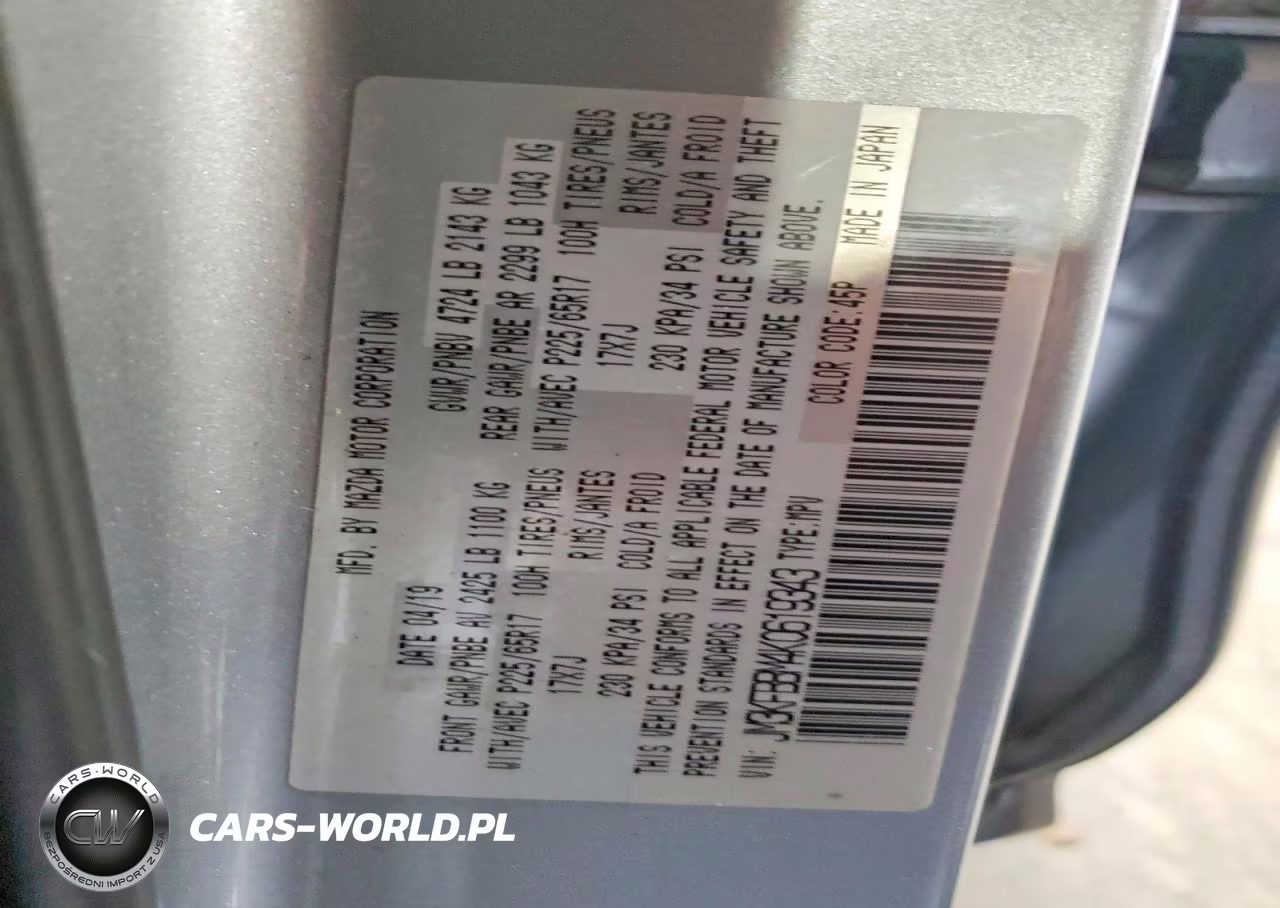 2019 Mazda Cx-5 Sport VIN:JM3KFBBM4K0619343 - 13