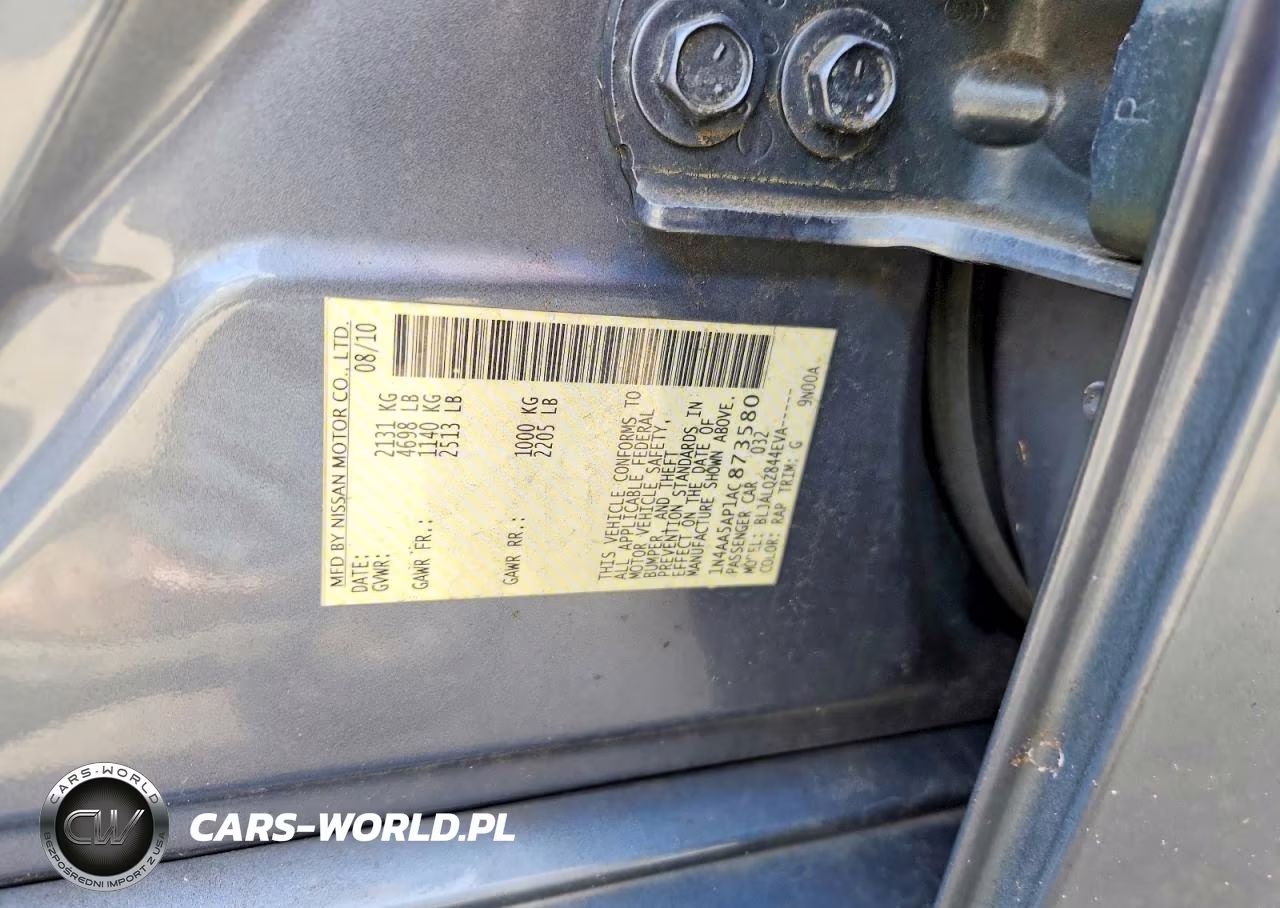 2010 Nissan Maxima VIN:1N4AA5AP1AC873580 - 12