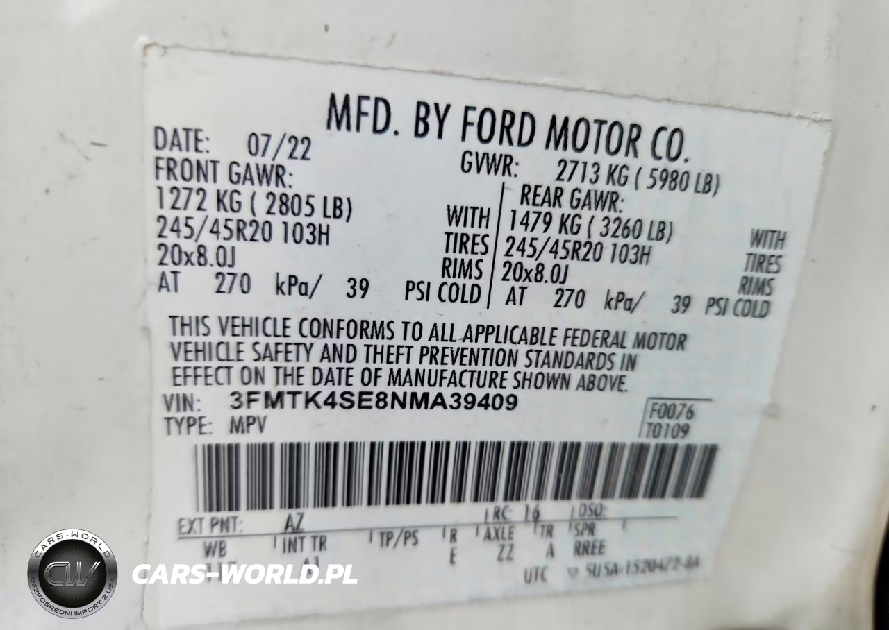 2022 Ford Mustang Mach-E Gt VIN:3FMTK4SE8NMA39409 - 12