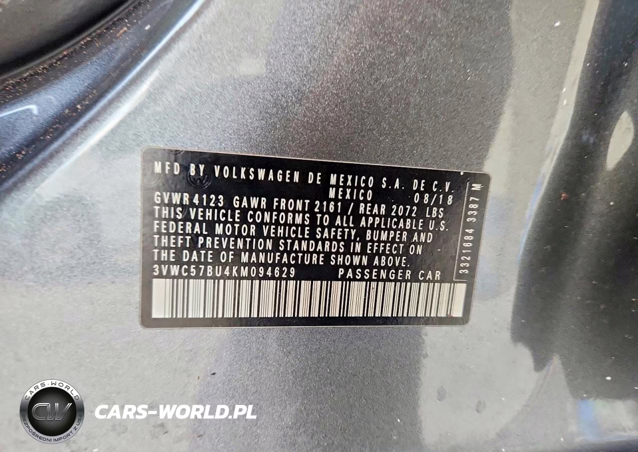 2019 Volkswagen Jetta S VIN:3VWC57BU4KM094629 - 13