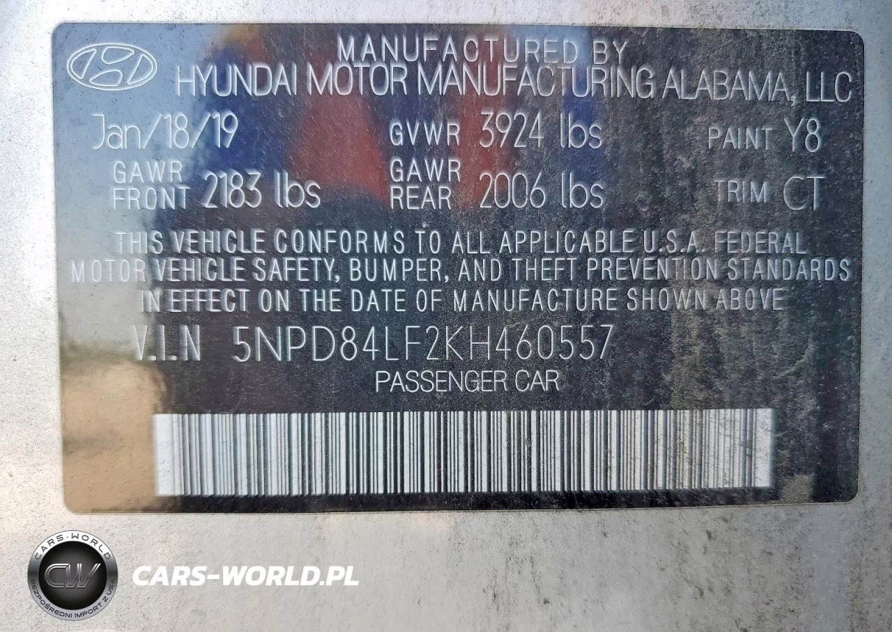 2019 Hyundai Elantra Limited VIN:5NPD84LF2KH460557 - 12
