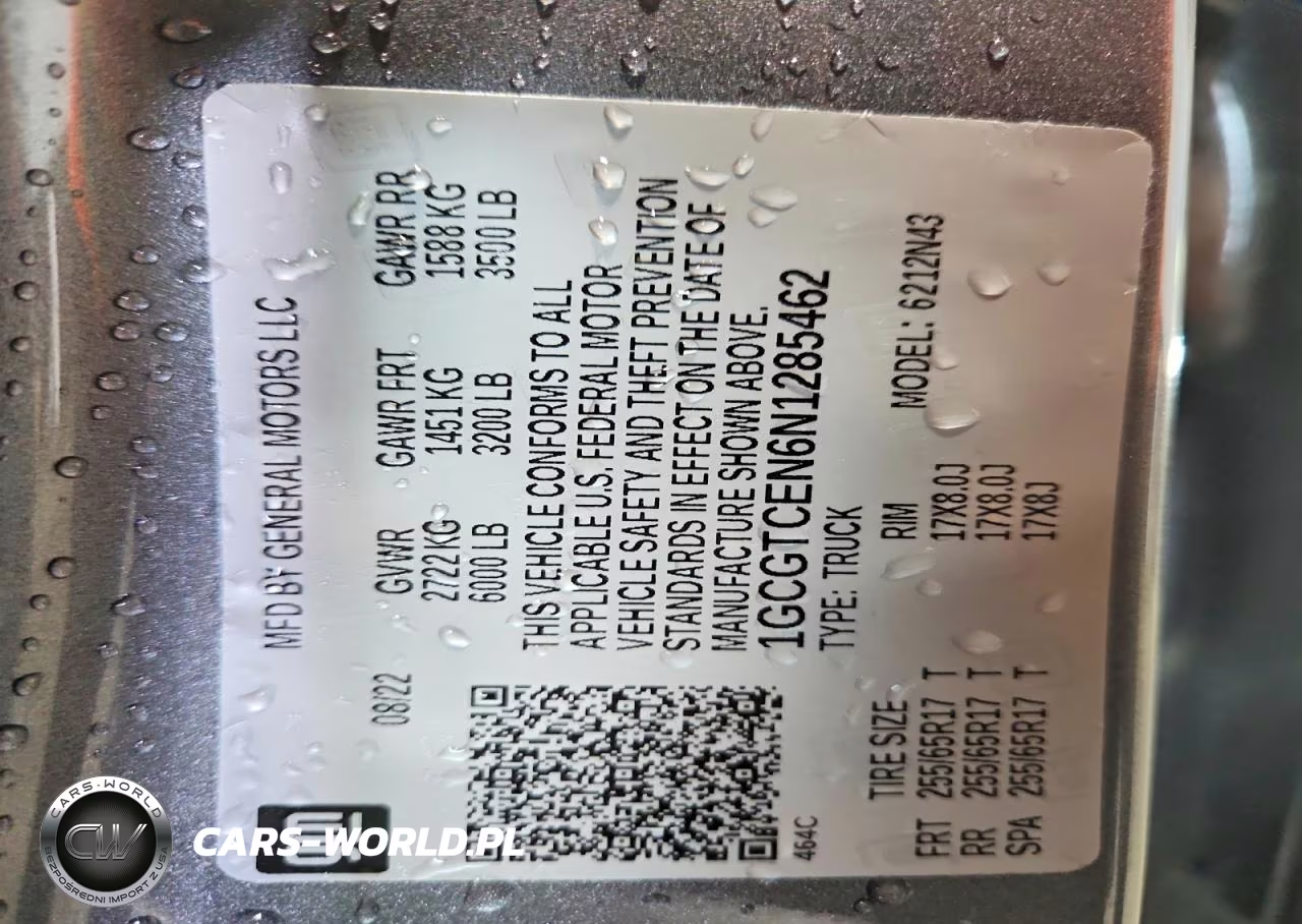 2022 Chevrolet Colorado Lt VIN:1GCGTCEN6N1285462 - 12