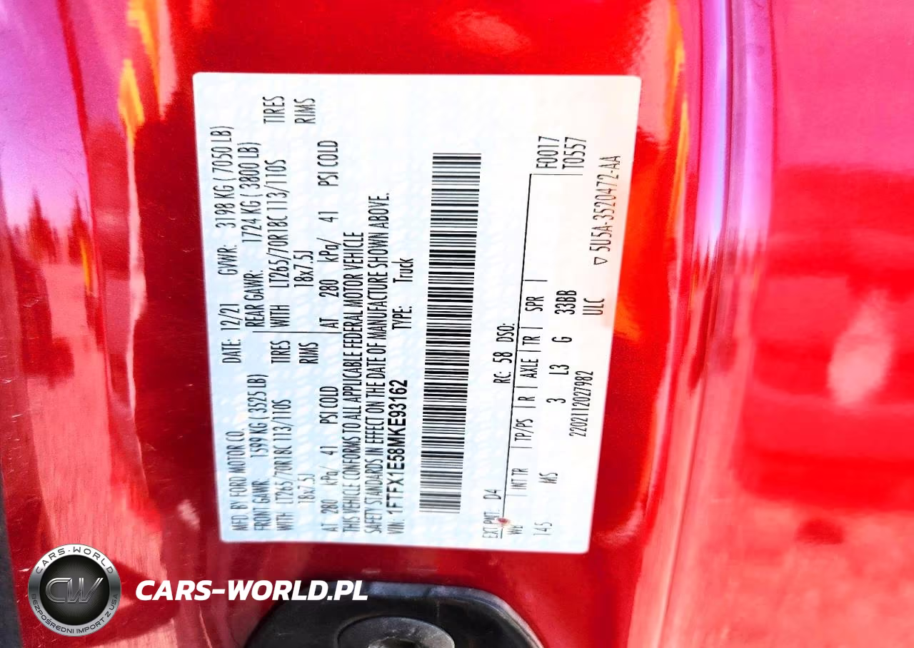 2021 Ford F150 Super Cab VIN:1FTFX1E58MKE93162 - 12