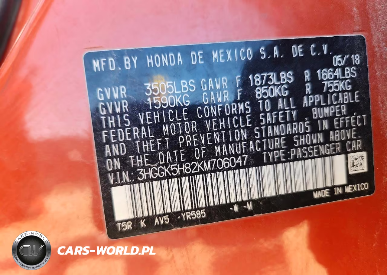 2019 Honda Fit Ex VIN:3HGGK5H82KM706047 - 13