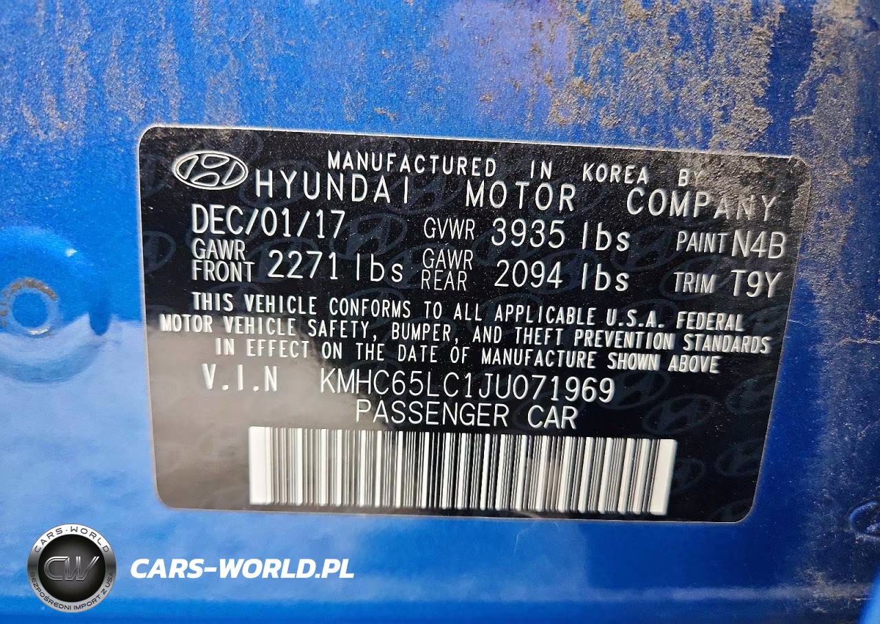 2018 Hyundai Ioniq Blue VIN:KMHC65LC1JU071969 - 12