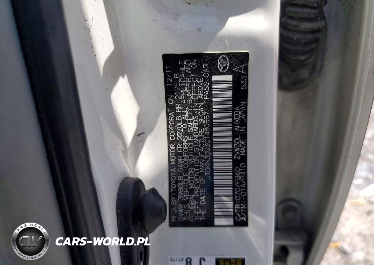 2012 Toyota Prius Two VIN:JTDKN3DU3C1480557 - 14