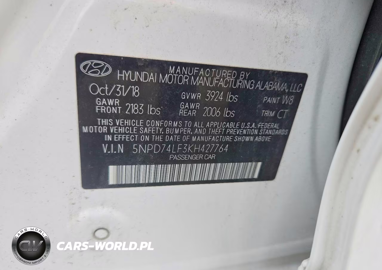 2019 Hyundai Elantra Se VIN:5NPD74LF3KH427764 - 12