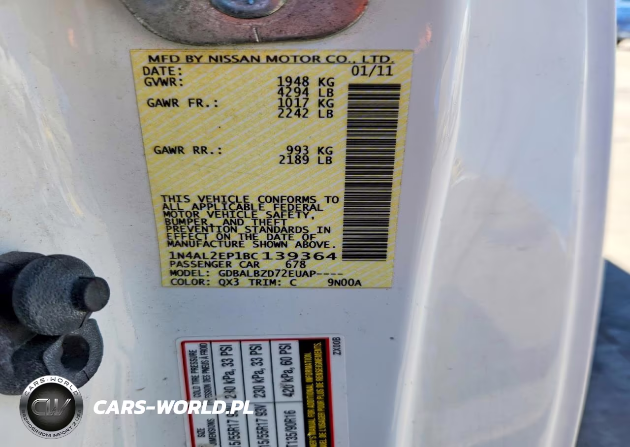 2011 Nissan Altima 2.5 S VIN:1N4AL2EP1BC139364 - 12