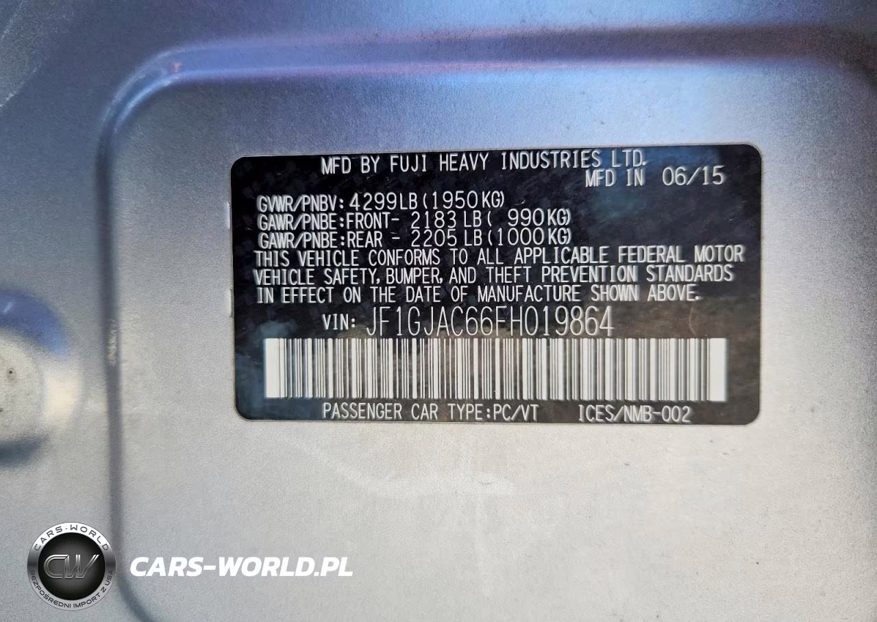 2015 Subaru Impreza Premium VIN:JF1GJAC66FH019864 - 12