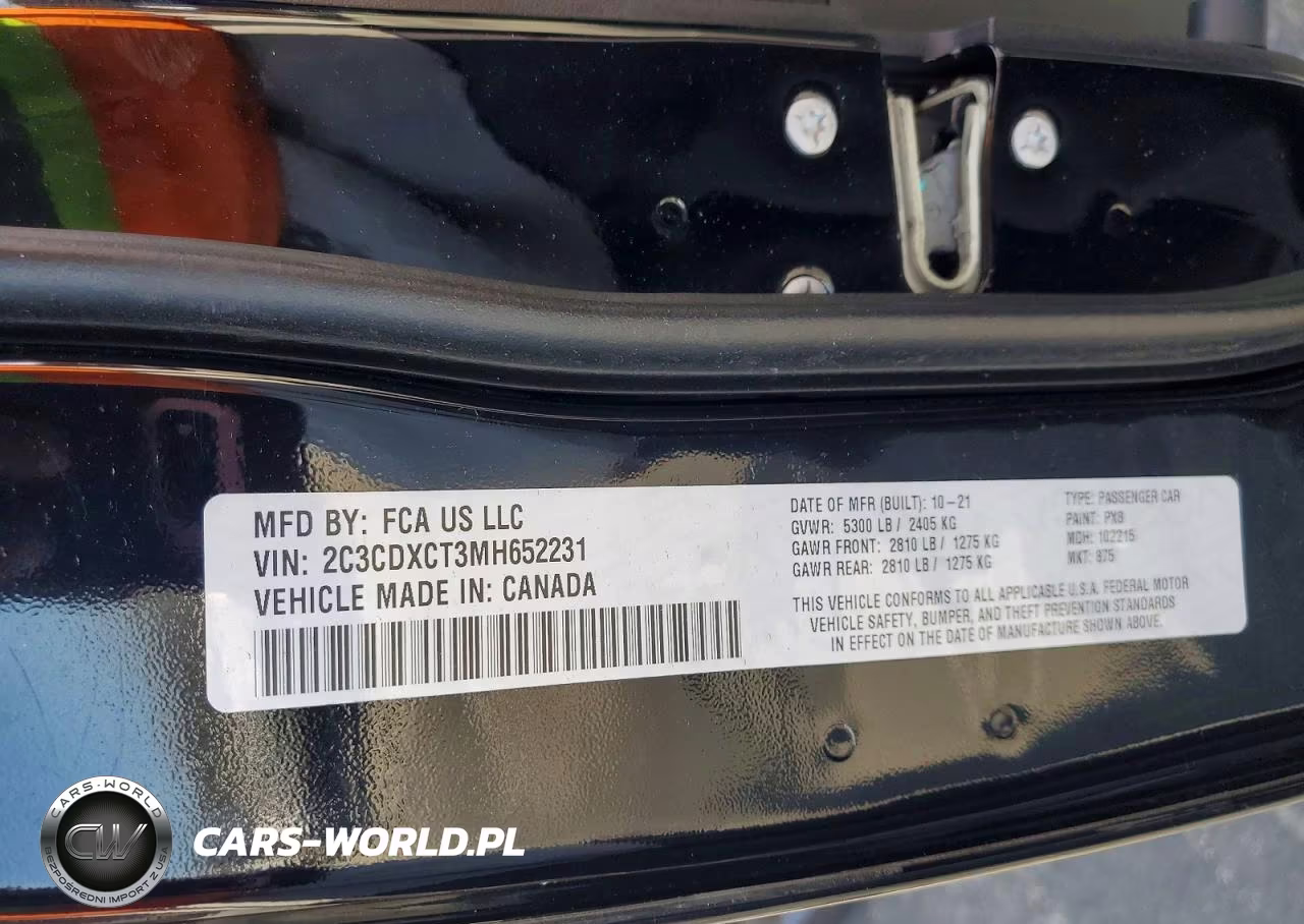 2021 Dodge Charger R-T VIN:2C3CDXCT3MH652231 - 12