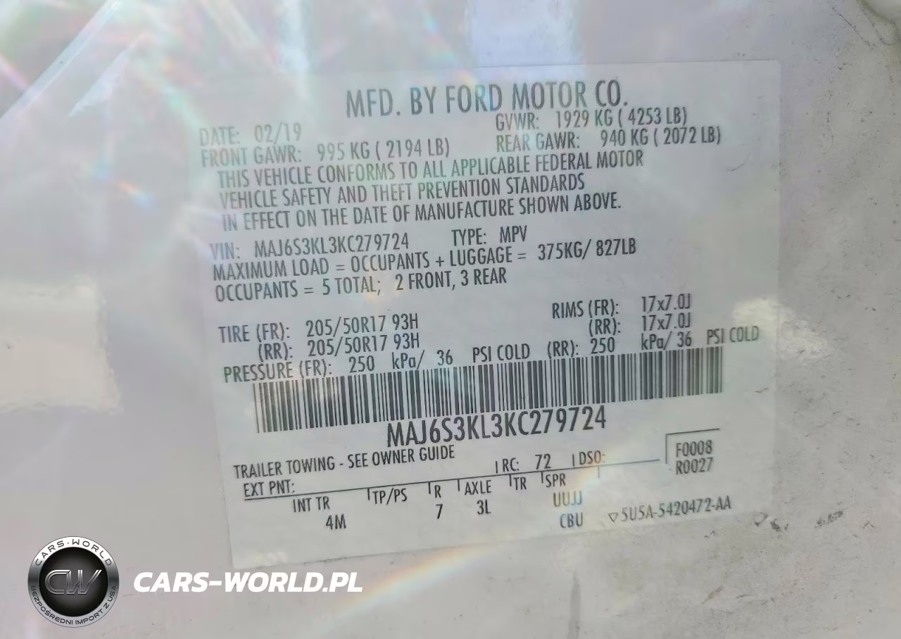 2019 Ford Ecosport Titanium VIN:MAJ6S3KL3KC279724 - 13