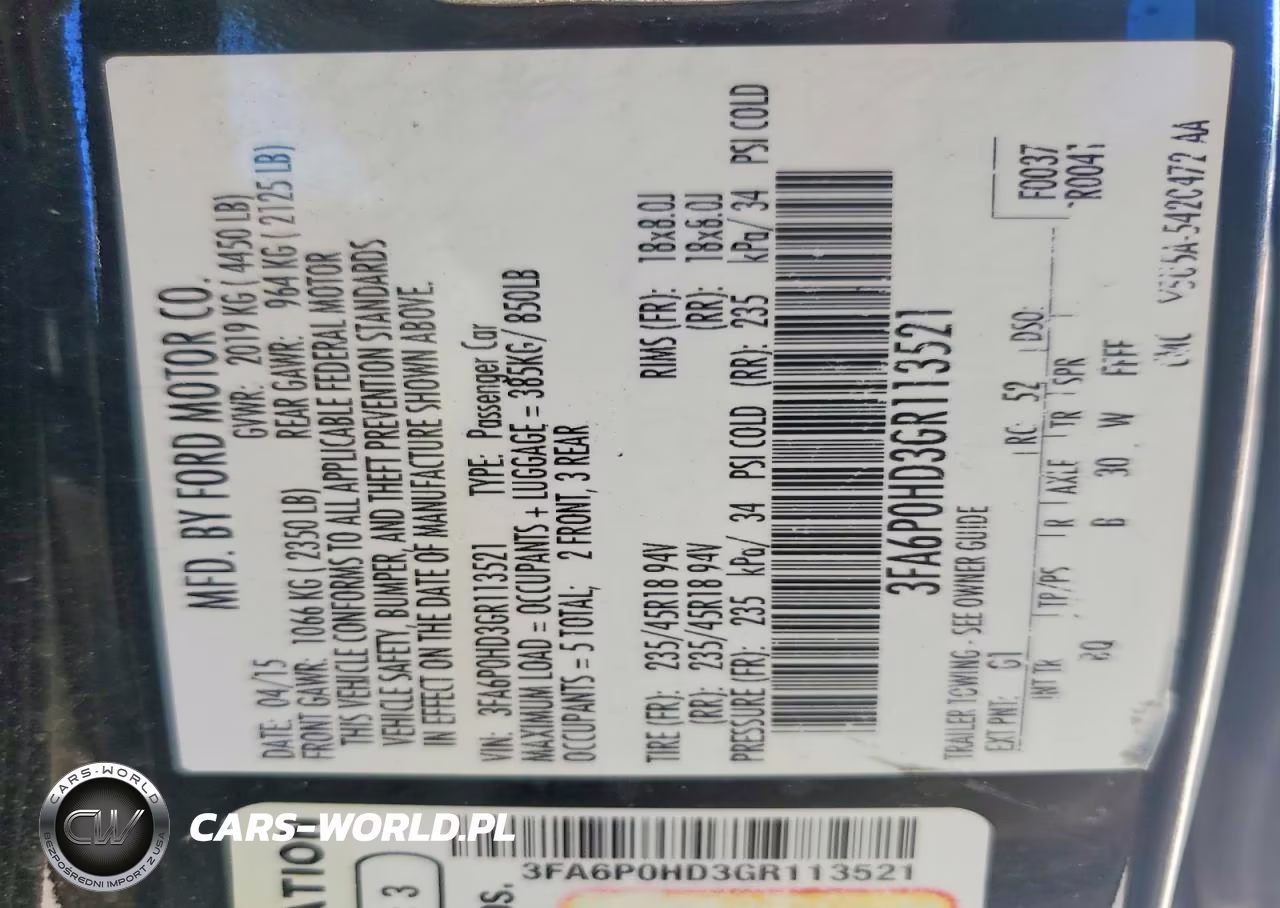 2016 Ford Fusion Se VIN:3FA6P0HD3GR113521 - 12