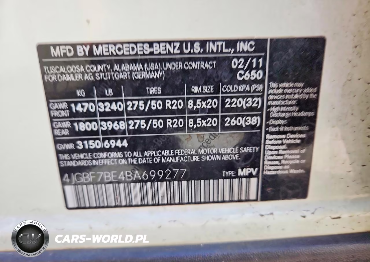 2011 Mercedes-Benz Gl 450 4Matic VIN:4JGBF7BE4BA699277 - 14