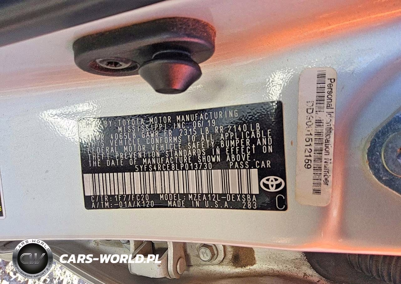 2020 Toyota Corolla Se VIN:5YFS4RCE8LP013730 - 12