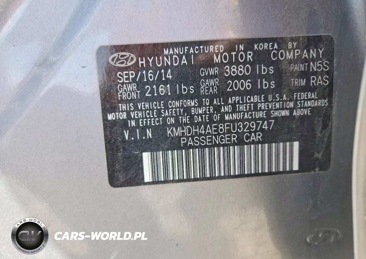 2015 Hyundai Elantra Se VIN:KMHDH4AE8FU329747 - 13