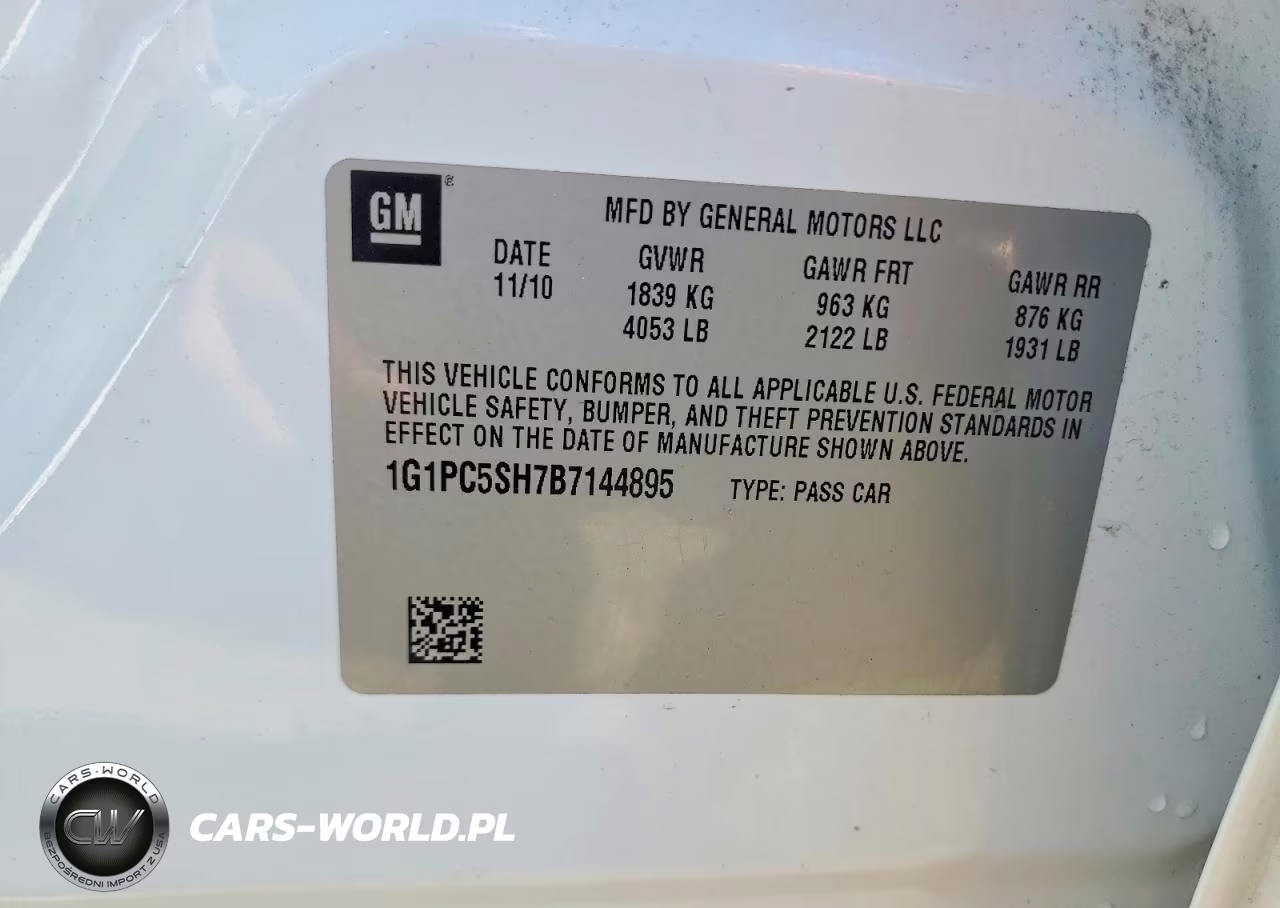 2011 Chevrolet Cruze Ls VIN:1G1PC5SH7B7144895 - 12