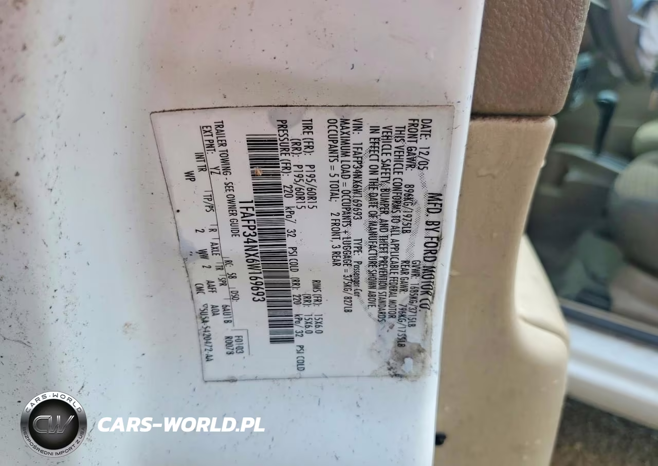 2006 Ford Focus Zx4 VIN:1FAFP34NX6W169693 - 12