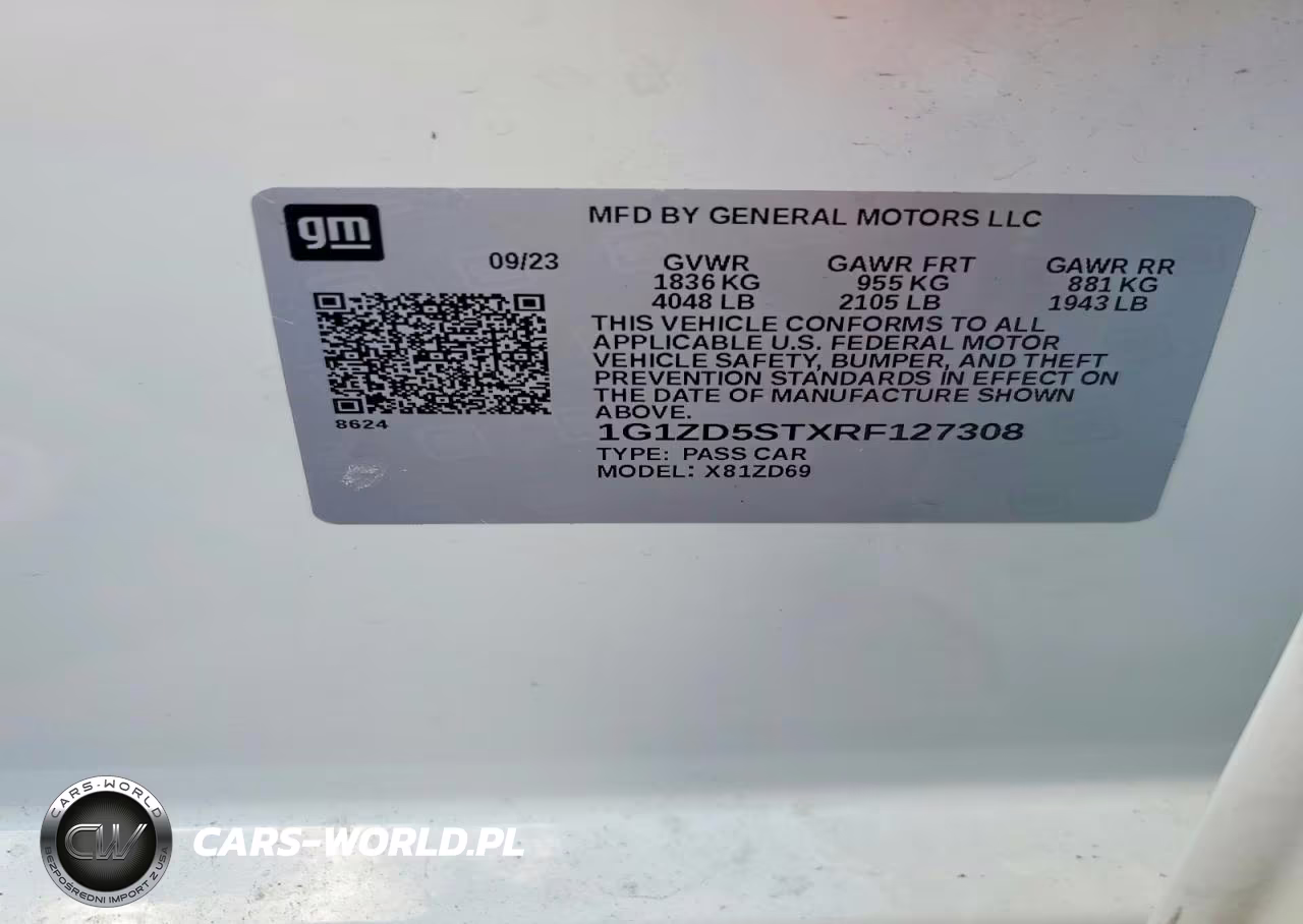 2024 Chevrolet Malibu Fwd 1Lt VIN:1G1ZD5STXRF127308 - 12